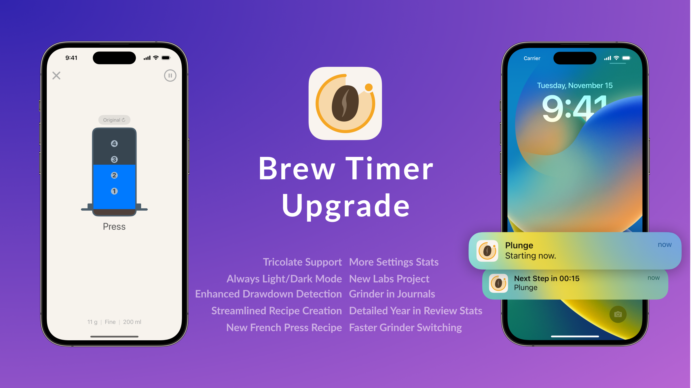 Brew Timer Upgrade: Background brewing and 15 More Changes | Indie App ...